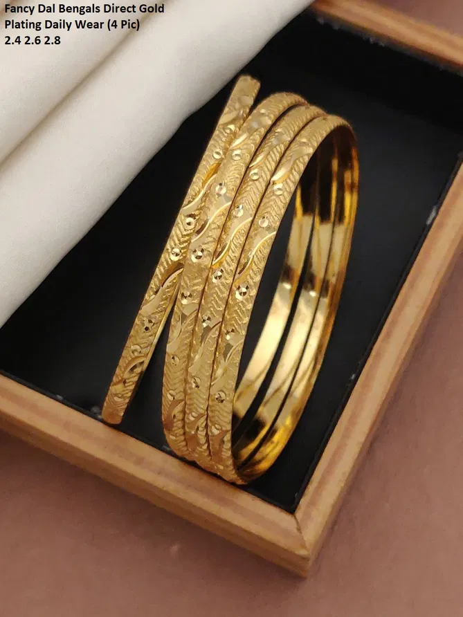 CNC Laser Micro Gold Plating Patla Bangles Catalog
